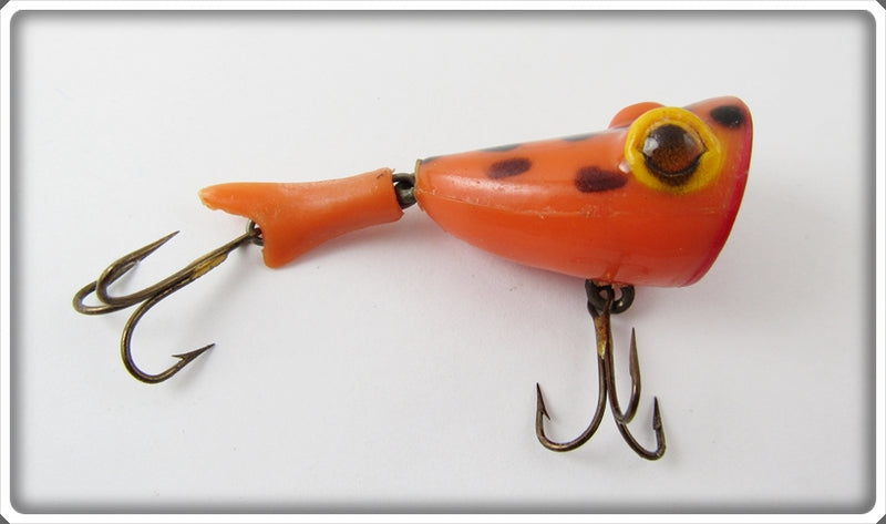 Vintage Brook's Orange & Black Jointed Popper Lure For Sale