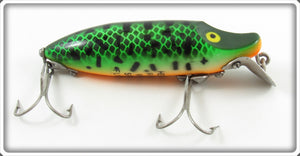 Vintage Heddon Green Crawdad River Runt Spook Floater Lure