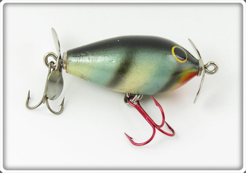 Vintage Hollenbach's Blue & Black Striped Minnow Lure 