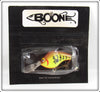 Boone Bait Company Chartreuse & Brown Scale Zig Zag Junior On Card