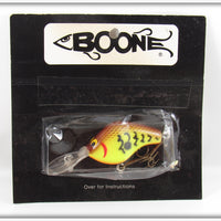 Boone Bait Company Chartreuse & Brown Scale Zig Zag Junior On Card