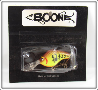 Boone Bait Company Chartreuse & Brown Scale Zig Zag Junior On Card