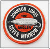 Vintage Johnson Lures Silver Minnow Top Angler Patch