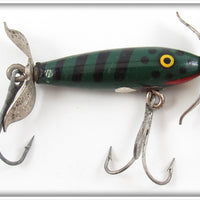 Vintage Eger Bait Mfg Green & Black Baby Dillinger Lure