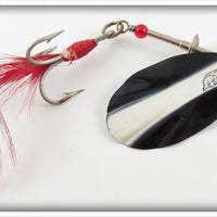 J. T. Buel Black & White Eppinger Dardevle Spinner Lure