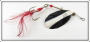 J. T. Buel Black & White Eppinger Dardevle Spinner Lure