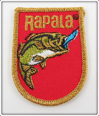 Vintage Rapala Red & Gold Jumping Bass Patch 