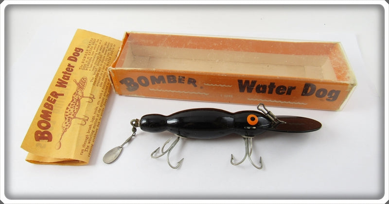Bomber Bait Co Solid Black Water Dog In Box For Sale