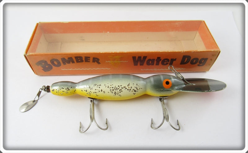Bomber Bait Co Silver Speckle Yellow Belly Water Dog In Box For Sale