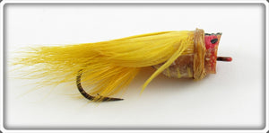 Vintage Heddon Yellow Shore Bass Bug Spook Lure