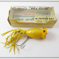 Arbogast Yellow Hula Popper In Box