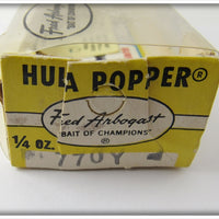 Arbogast Yellow Hula Popper In Box