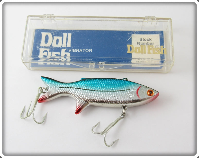 Doll Fish Chrome & Blue Vibrator In Box