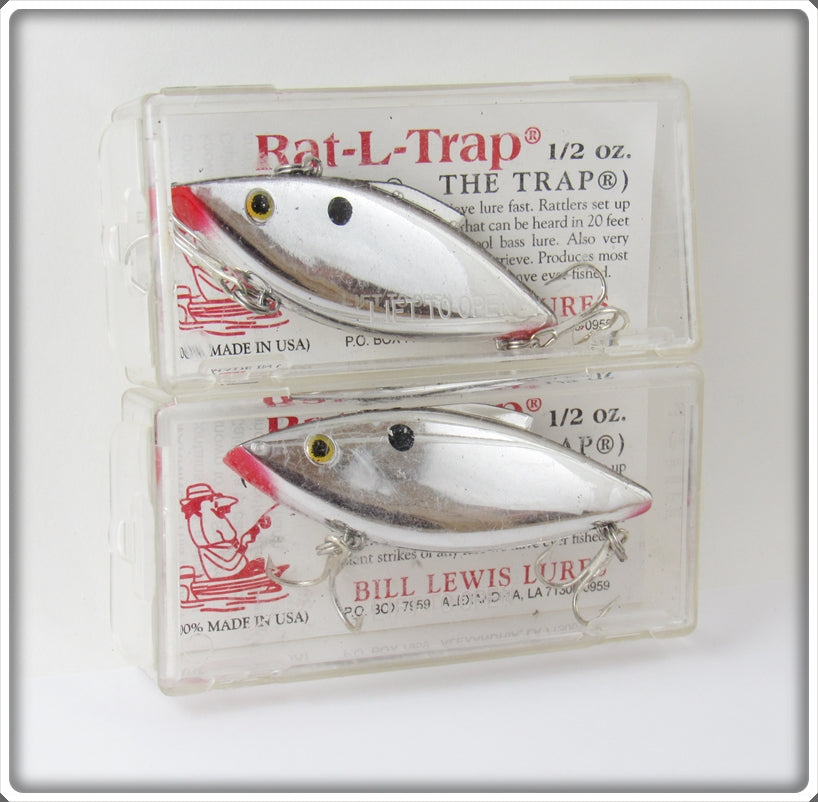 Bill Lewis Chrome Rat-L-Trap Pair In Boxes