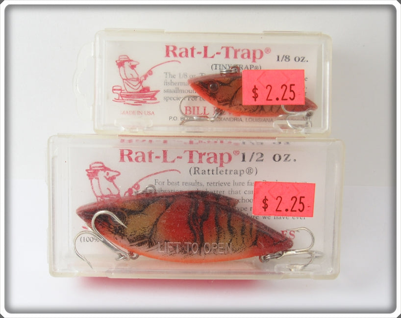 Bill Lewis Crawdad Tiny Trap & Rat-L-Trap Pair In Boxes