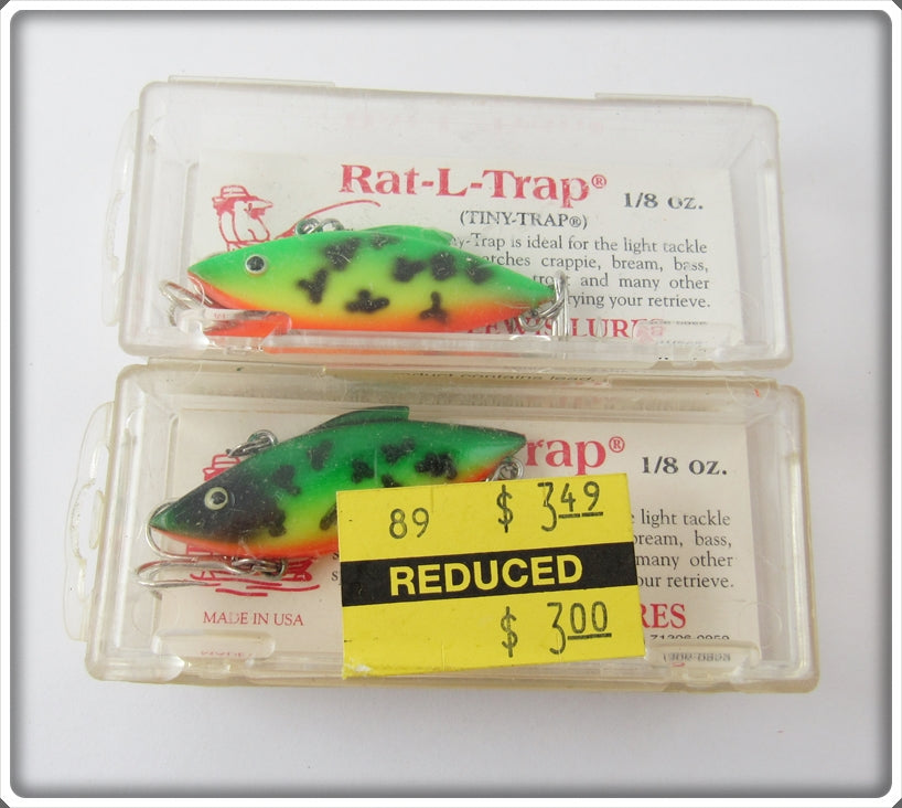 Bill Lewis Green Crawdad Tiny Trap Pair In Boxes