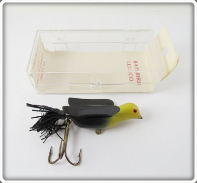 Bass Bird Lure Co Yellow & Black Bass Bird In Box