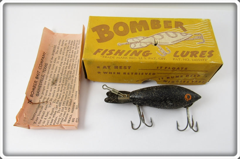 Bomber Bait Co Black With Silver Flakes #400 In Correct Box 416