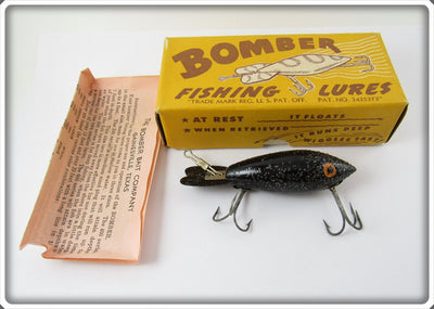 Bomber Bait Co Black With Silver Flakes #400 In Correct Box 416