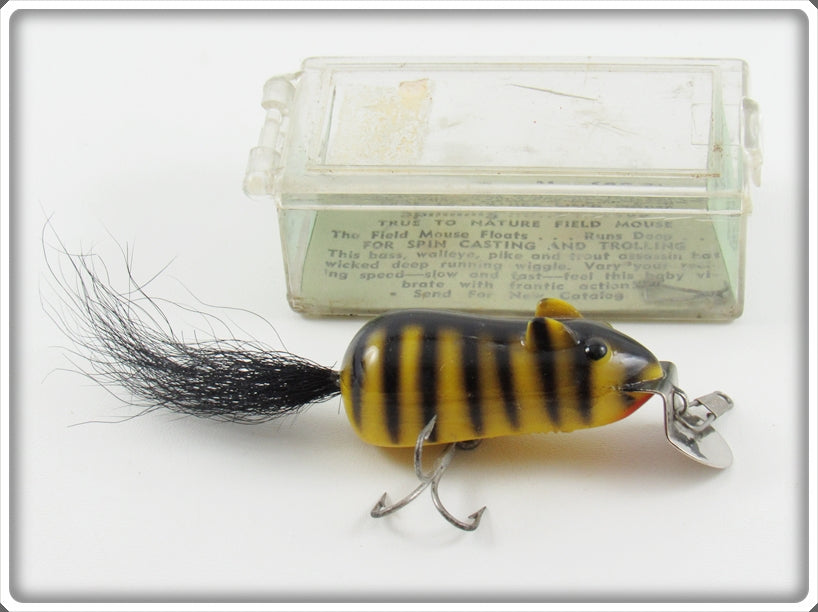 Vintage Creek Chub Tiger Spinning Mitie Mouse Lure In Box 