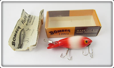Bomber Bait Co White Red Tail & Head #300 In Box 310