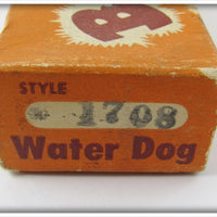 Bomber Bait Co White Black Shadow Stripe Water Dog In Correct Box 1708