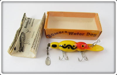 Bomber Bait Co Yellow Black Shadow Stripe Water Dog In Correct Box 1557