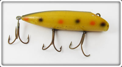 South Bend Yellow With Red & Green Spots No Eye Bass Oreno