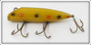 South Bend Yellow With Red & Green Spots No Eye Bass Oreno