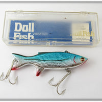 Doll Fish Chrome & Blue Vibrator In Box