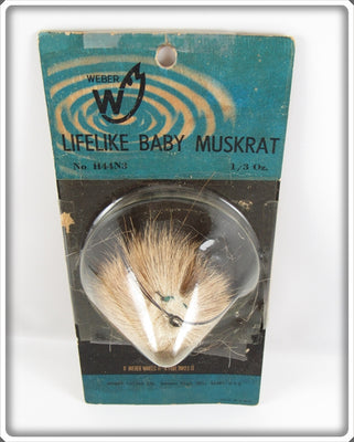 Vintage Weber Lifelike Baby Muskrat Lure On Card 