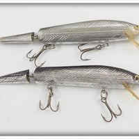 Unknown Rebel Or Rapala Jointed Minnow Type Pair: Silver/Black
