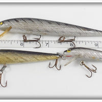Unknown Rebel Or Rapala Minnow Type Lot Of Three: Silver & Gold