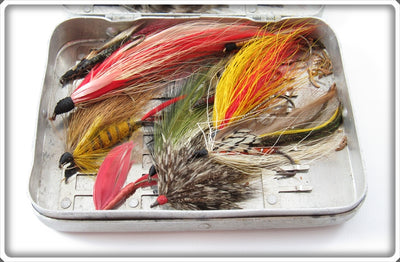 Vintage Old Pal Fly Box With Flies