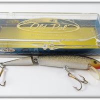 Vintage Old Pal Gold Flitter Jointed Minnow Lure In Box
