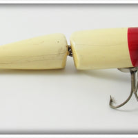 Vintage Paw Paw Red & White Jointed Pikie Lure