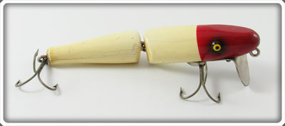 Vintage Paw Paw Red & White Jointed Pikie Lure