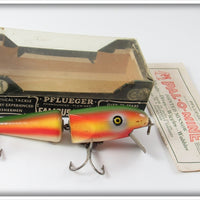 Vintage Pflueger Rainbow Blend Jointed Palomine Lure In Box