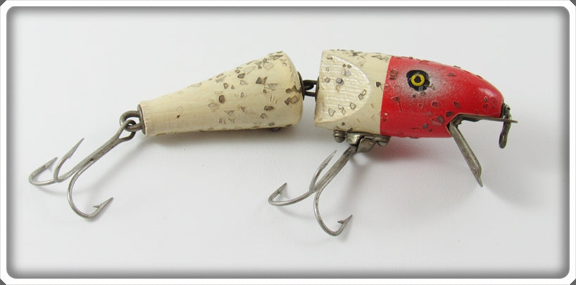 Vintage Pflueger Silver Sparks Red Head Jointed Palomine Lure
