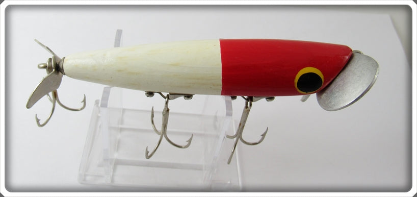 Vintage Barracuda Red & White Dalton Twist Lure For Sale
