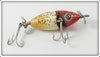 Vintage Pflueger Red Head Silver Sparks Baby Scoop Lure