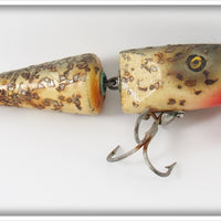 Vintage Pflueger White Silver Sparks Jointed Palomine Lure