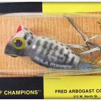 Arbogast Black Coachdog Hula Popper On Card