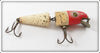 Vintage Pflueger Red Head Silver Sparks Jointed Palomine Lure