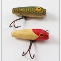 Vintage South Bend Green Blend & Red Arrowhead Fly Oreno Pair