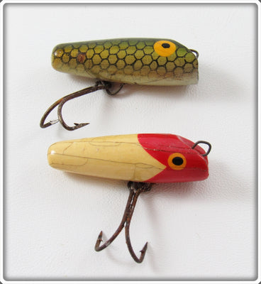 Vintage South Bend Green Blend & Red Arrowhead Fly Oreno Pair