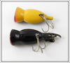 Arbogast Perch & Black Ultra Light Hula Popper Pair