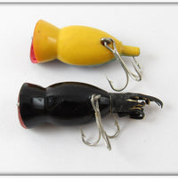 Arbogast Perch & Black Ultra Light Hula Popper Pair