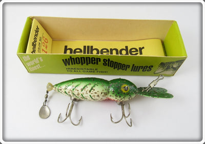 Whopper Stopper Green Back With Glitter Hellbender In Box 1126