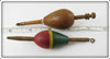 Pair Of Bobber Floats: Red/Green & Brown
